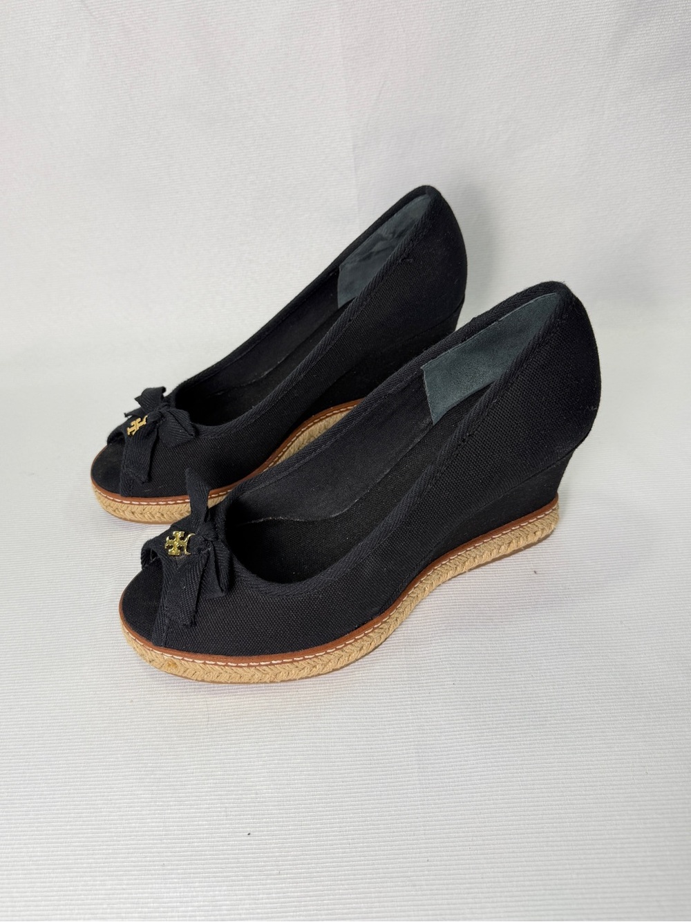 Tory Burch Peep Toe Wedges